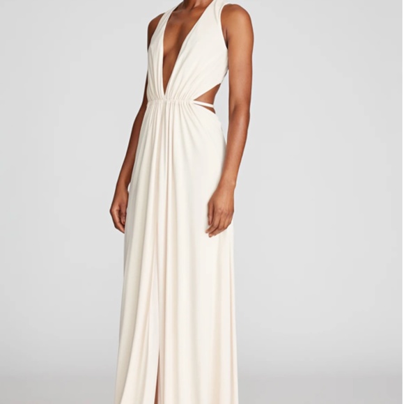 Halston Megan Gown in Matte Jersey - Picture 3 of 5